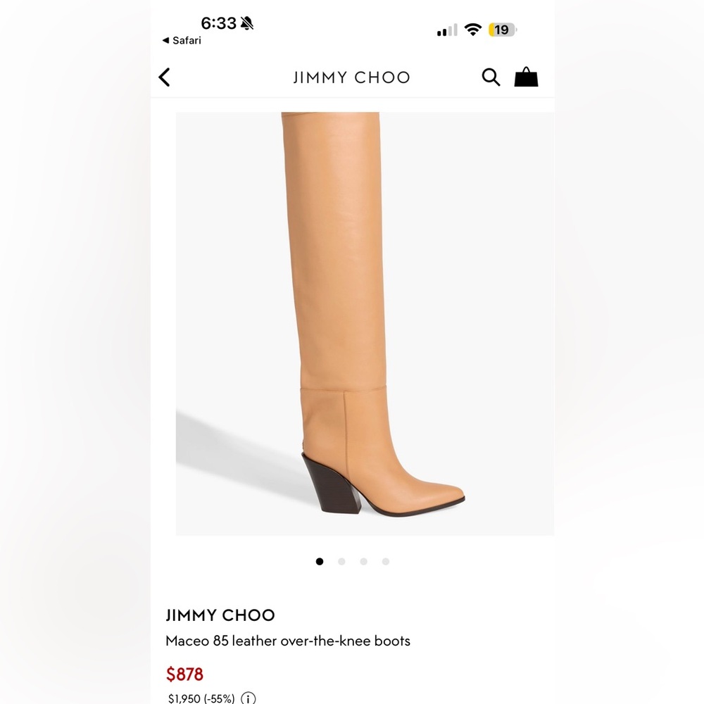 Jimmy Choo Tan Leather Boots